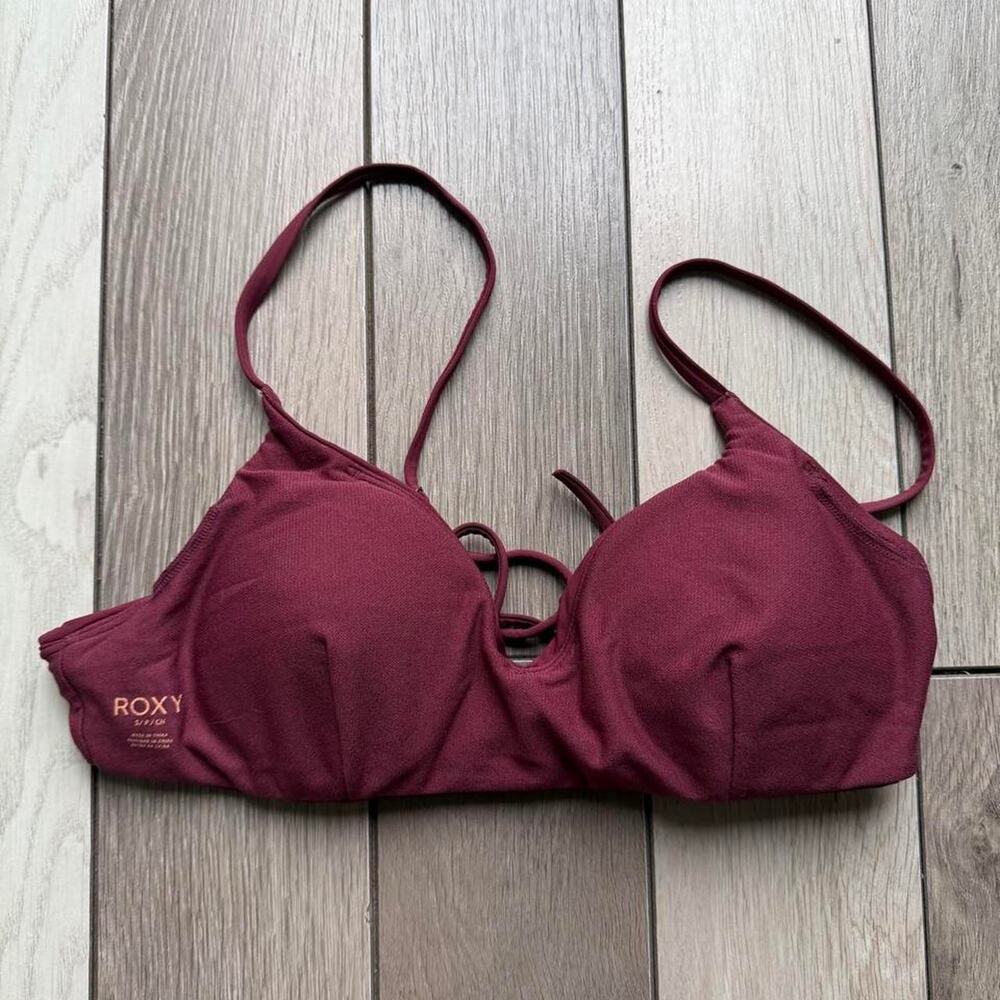 Roxy burgundy bikini top size - Picture 4 of 5